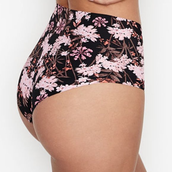 Victoria's Secret Other - No-Show Midi Brief VS S NWT Black Botanical